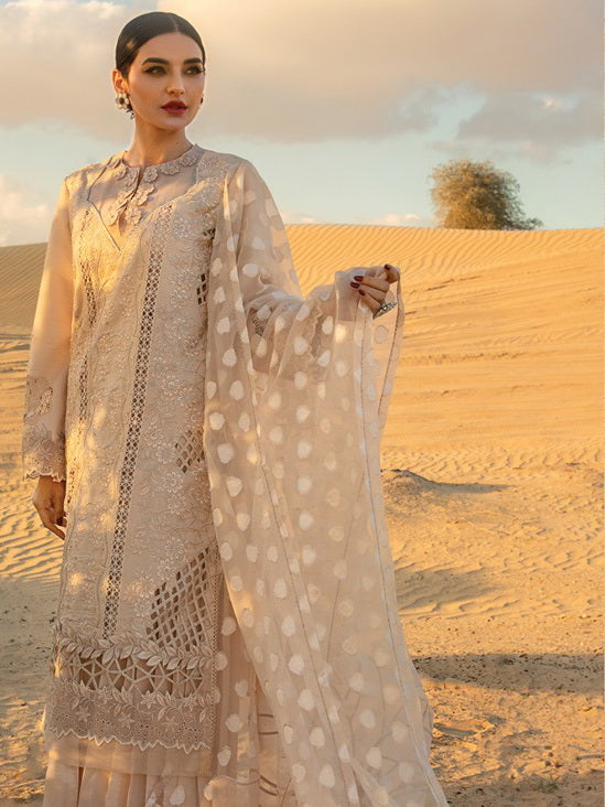 Rang Rasiya Premium Embroidered Lawn Unstitched 3Pc Suit D-03 ELAHEH