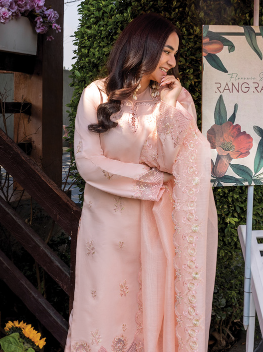 Rang Rasiya Florence Embroidered Lawn Unstitched 3Pc Suit D-03 ESHAL