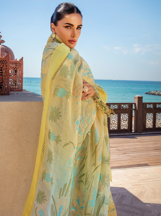 Rang Rasiya Premium Embroidered Lawn Unstitched 3Pc Suit D-05 MINAL