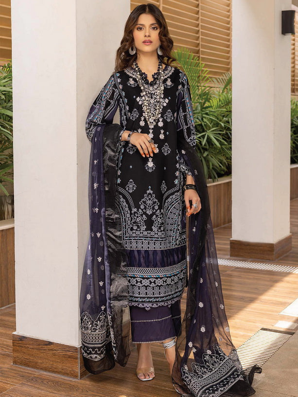 Belle ame by Humdum Embroidered Lawn Unstitched 3Pc Suit D-03
