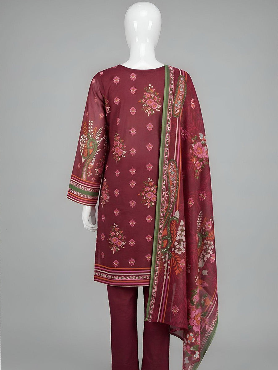 Ittehad Essential Printed Lawn Unstitched 3Pc Suit D-03