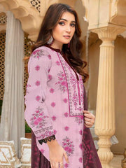 Rashk e Qamar Hajra Exclusive Dabi Lawn Unstitched 3Pc Suit D-03