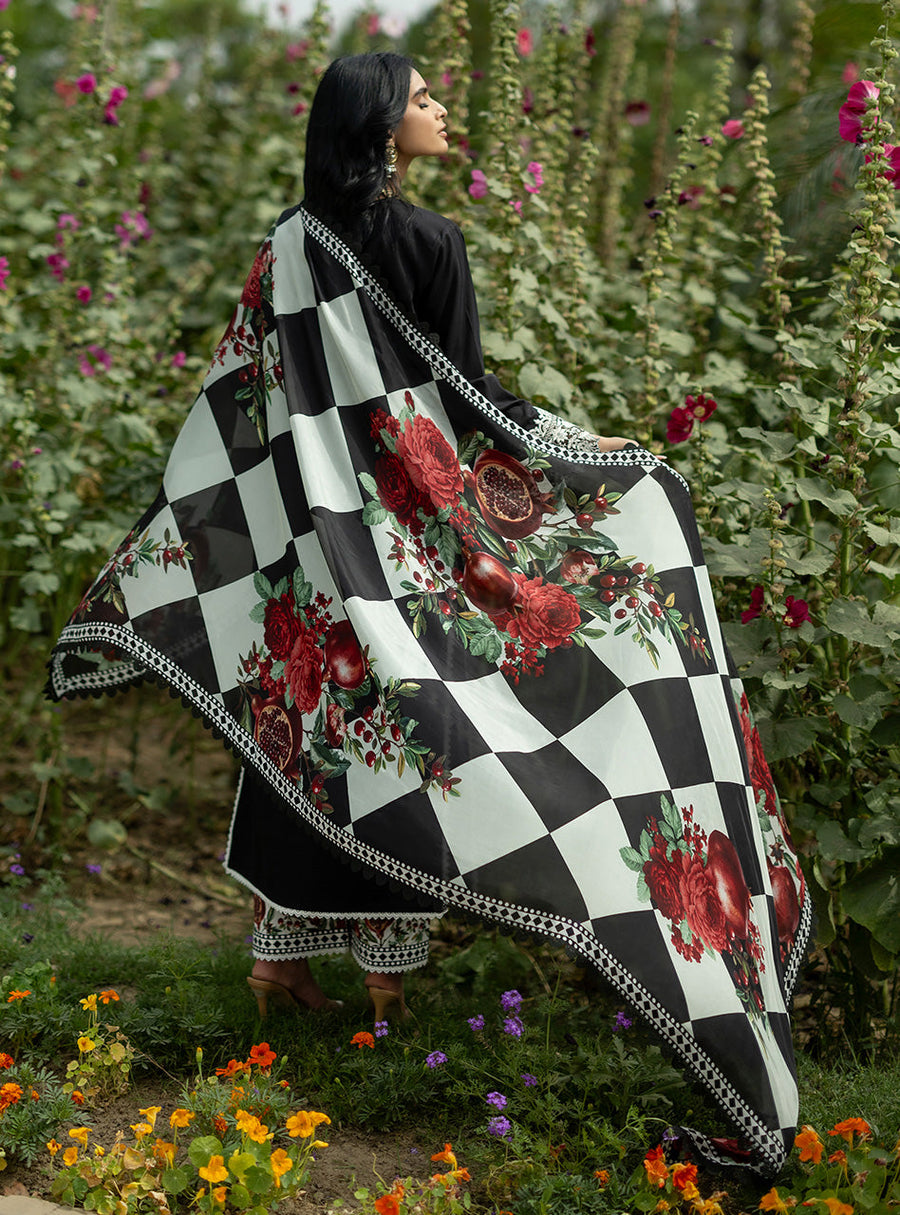 Zainab Chottani Luxe Lawn Unstitched Embroidered 3Pc Suit D-03 Fia