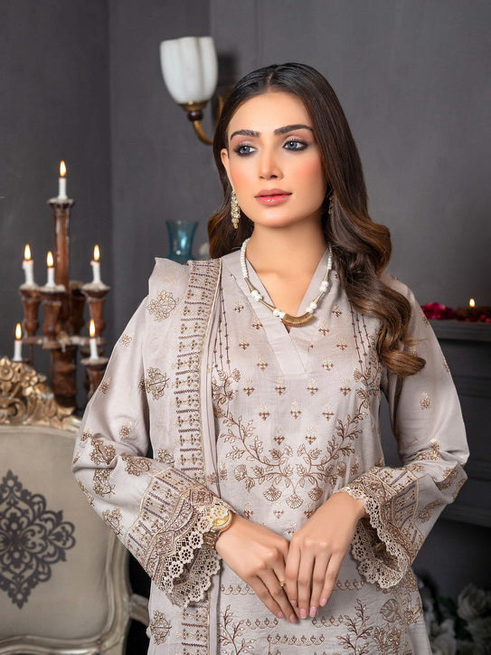 Manizay Talash Premium Embroidered Lawn Unstitched 3Pc Suit D-03