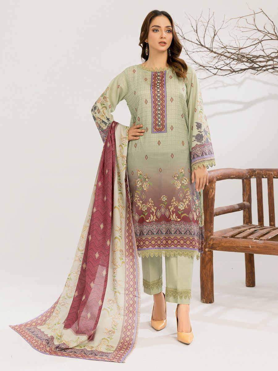 Sundas By Al Kareem Premium Printed Lawn Unstitched 3Pc Suit D-03