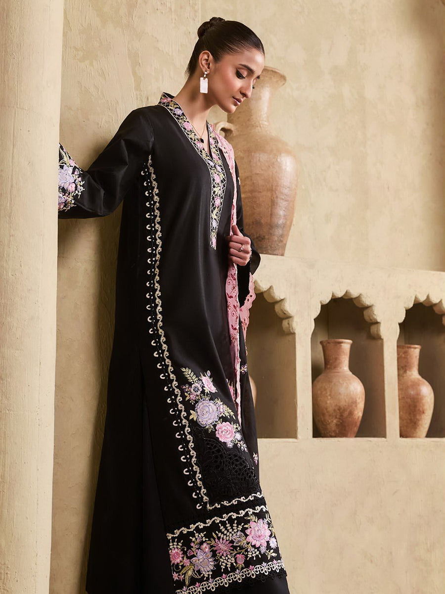 Raha by RajBari Premium Summer Embroidered Lawn Unstitched 3Pc Suit D-03
