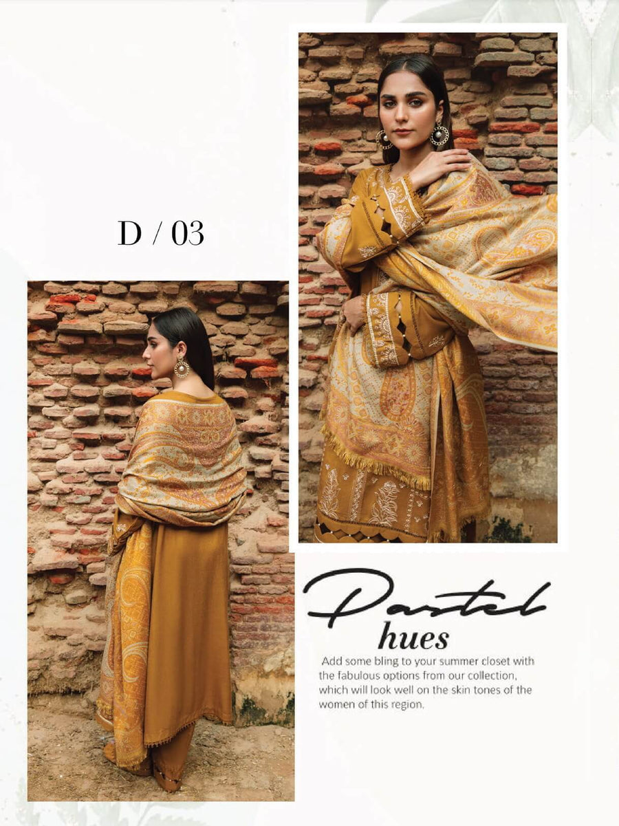 Carvaan by Humdum Embroidered Wool Unstitched 3Pc Suit D-03