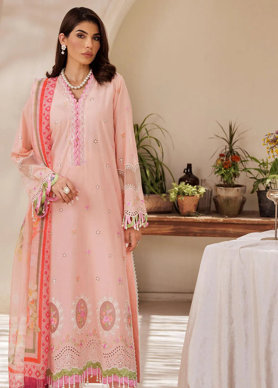RajBari Nissa Chikankari Embroidered Lawn Unstitched 3 Piece Suit D-03
