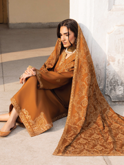 CELTS Mehr Premium Embroidered Karandi Unstitched 3Pc Suit D-03