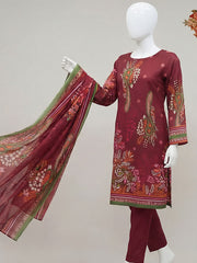 Ittehad Essential Printed Lawn Unstitched 3Pc Suit D-03