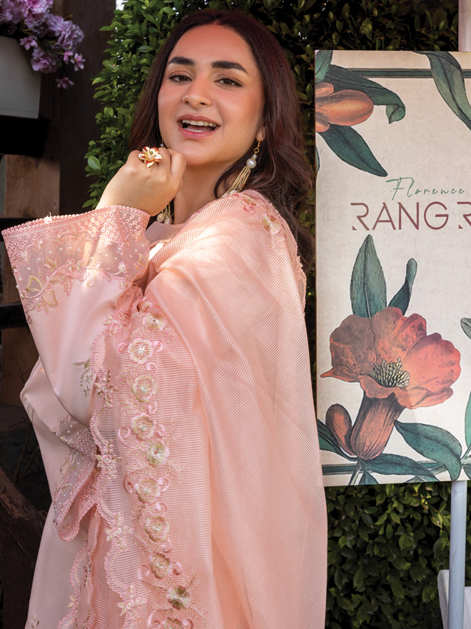 Rang Rasiya Florence Embroidered Lawn Unstitched 3Pc Suit D-03 ESHAL
