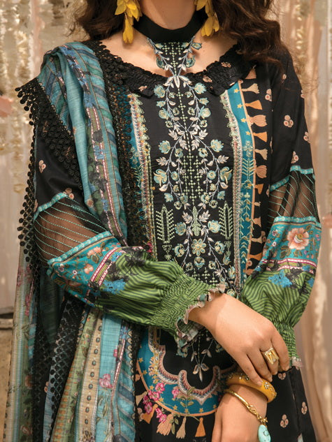 Rang Rasiya Florence Embroidered Lawn Unstitched 3Pc Suit D-03 MAYA