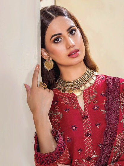 Rumli by Humdum Embroidered Karandi Unstitched 3Pc Suit RM-03