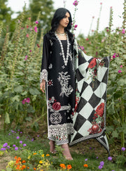 Zainab Chottani Luxe Lawn Unstitched Embroidered 3Pc Suit D-03 Fia