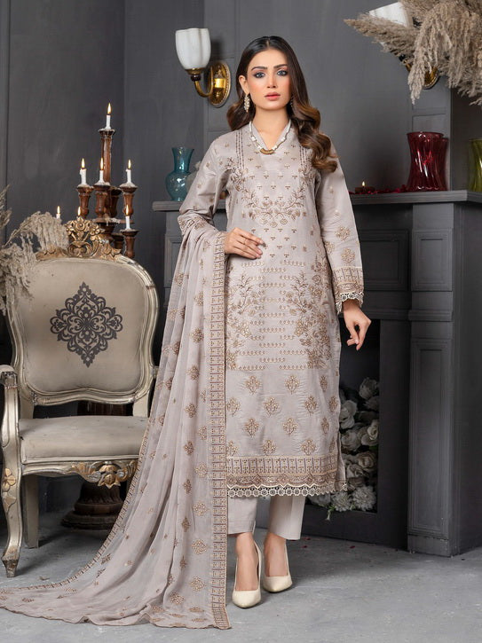 Manizay Talash Premium Embroidered Lawn Unstitched 3Pc Suit D-03