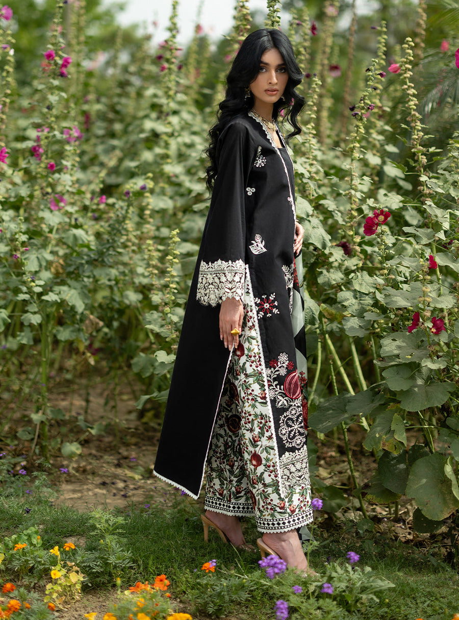 Zainab Chottani Luxe Lawn Unstitched Embroidered 3Pc Suit D-03 Fia