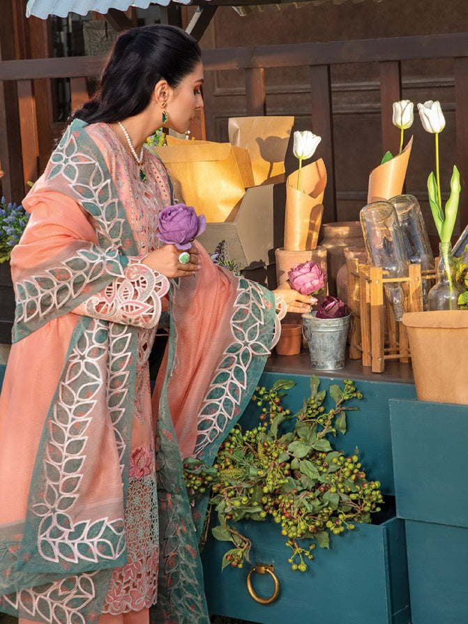 Rang Rasiya Premium Embroidered Lawn Unstitched 3Pc Suit D-03 RANIA