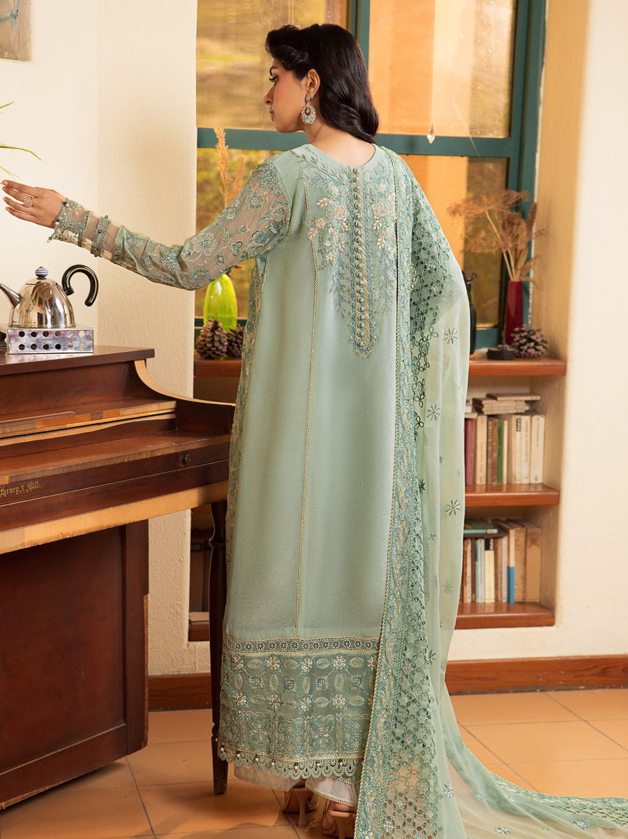 LaMode by Xenia Formals Unstitched Chiffon 3Pc Suit D-03 OLGA