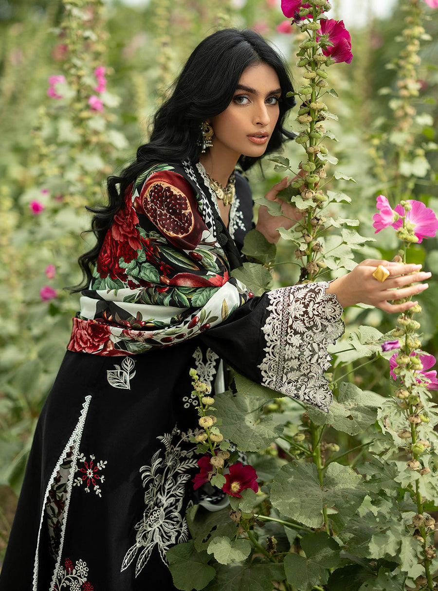 Zainab Chottani Luxe Lawn Unstitched Embroidered 3Pc Suit D-03 Fia