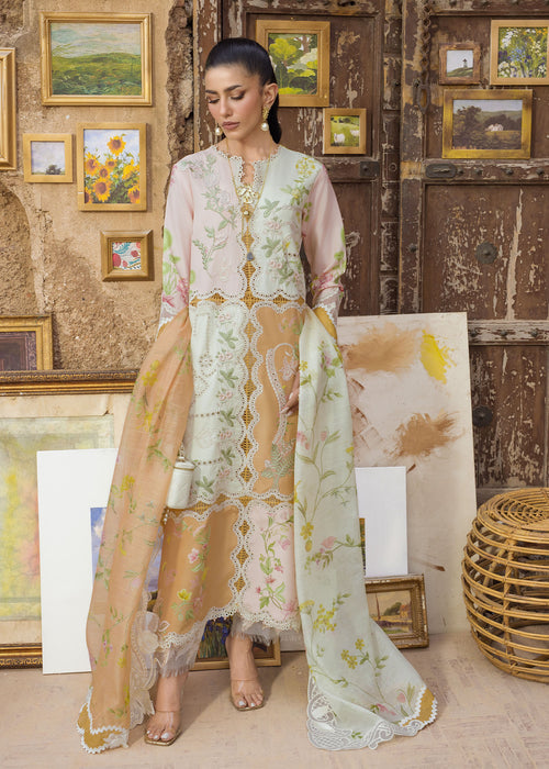 Saira Shakira Bloom Embroidered Lawn Unstitched 3Pc Suit D-03B LANA
