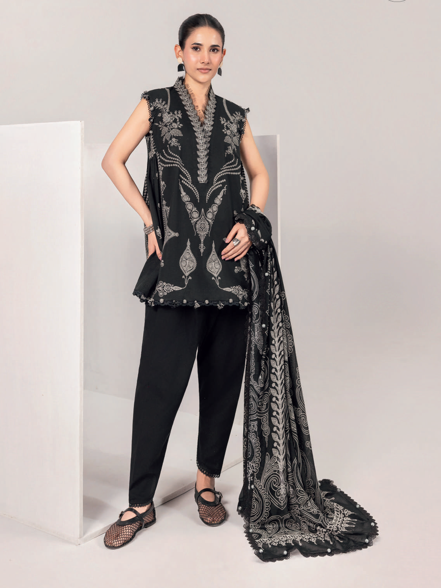 Maria.B M.Basics Embroidered Lawn Unstitched 3Pc Suit MB-CUSV13-03-B