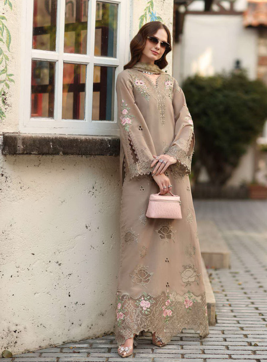 Noor by Saadia Asad Luxe Chikankari Unstitched Lawn 3Pc Suit D3-B