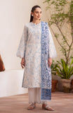 Ilara by Seran Embroidered Cambric Unstitched 3Pc Suit D-03 Ciel