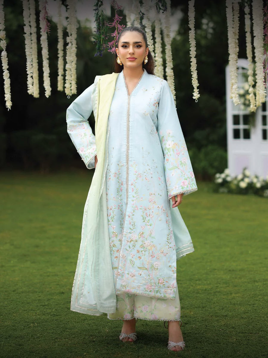 Rang Rasiya Luxury Silk Unstitched Embroidered 3Pc Suit D-06 Feryal