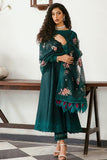 Iris by Jazmin Embroidered Eid Lawn Unstitched 3Pc Suit D-03 GREEN GEMSTONE