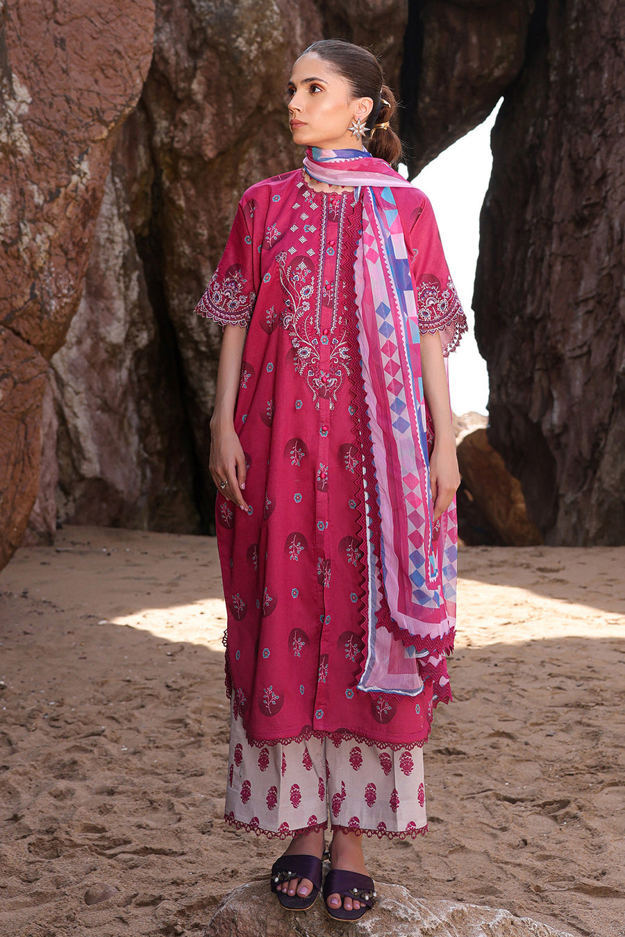 Ayzel Tropicana Embroidered Lawn Unstitched 3Pc Suit AZL-24-V2-03 Lenora