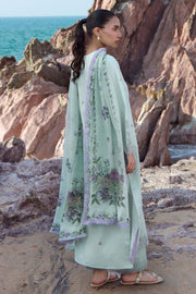 Seran Afsanah Vol-02 Embroidered Lawn Unstitched 3Pc Suit D-03 MISHA