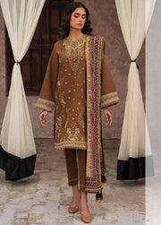 Dastak By Jazmin Unstitched Embroidered Khaddar 3Pc Suit D-03 Ruh