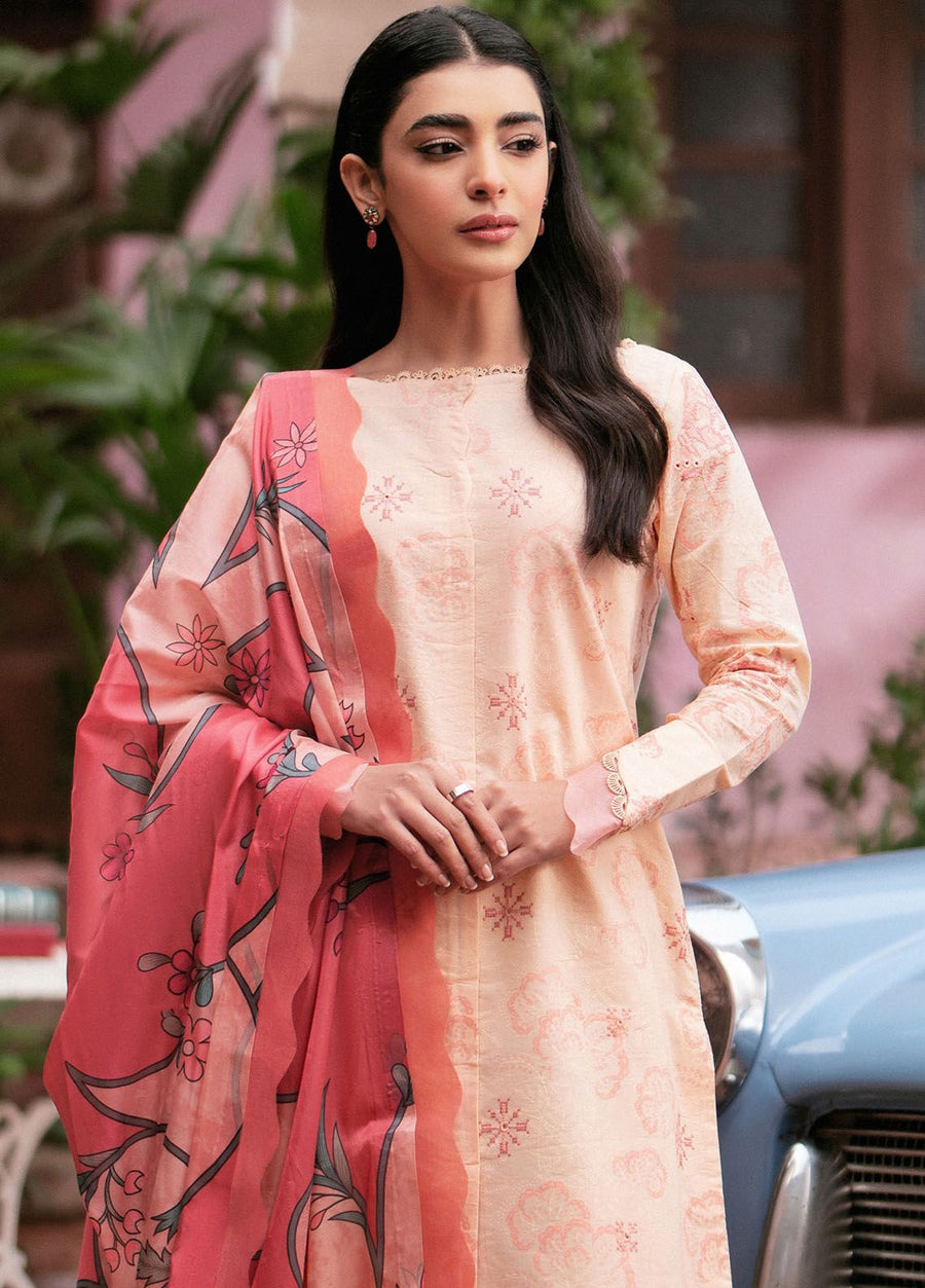 Seran Afsanah Embroidered Lawn Unstitched 3Pc Suit D-03 ZOHA