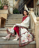 Mushq Broadway Embroidered Jacquard Viscose Unstitched 3Pc Suit - Flying Kiss