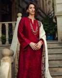 Mushq Broadway Embroidered Jacquard Viscose Unstitched 3Pc Suit - Flying Kiss