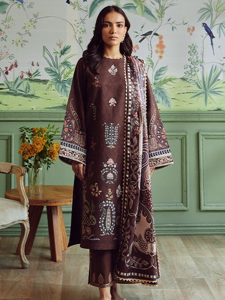 Bellini by Seran Embroidered Khaddar Unstitched 3Pc Suit D-03 ARIANE