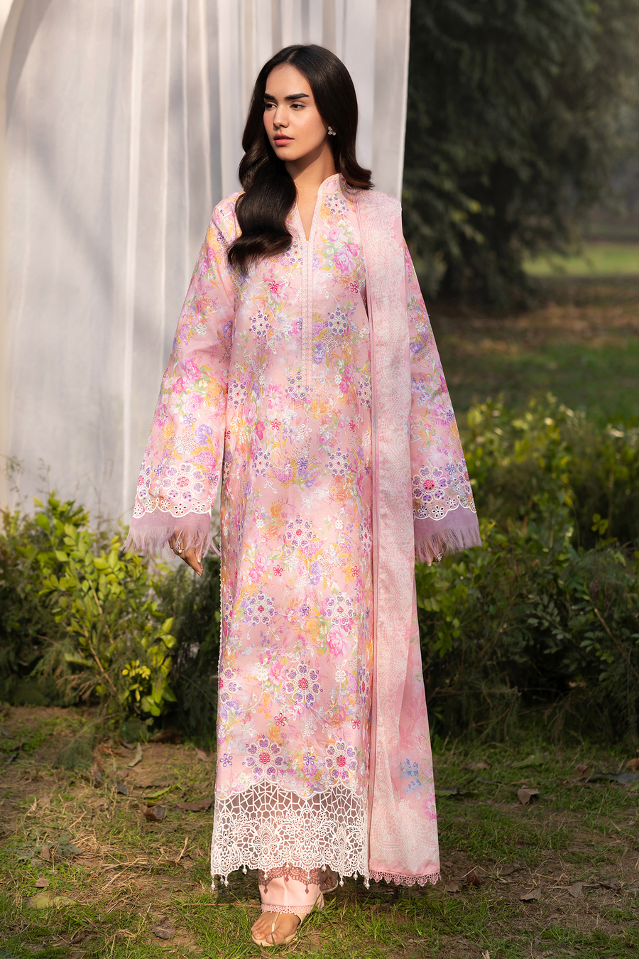 RajBari Summer Printkari Exclusive Lawn Unstitched 3Pc Suit D-03