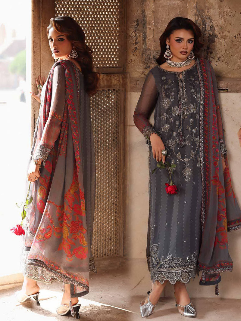 Charizma Vasal Vol-06 Embroidered Chiffon Unstitched 3Pc Suit VSL25-41
