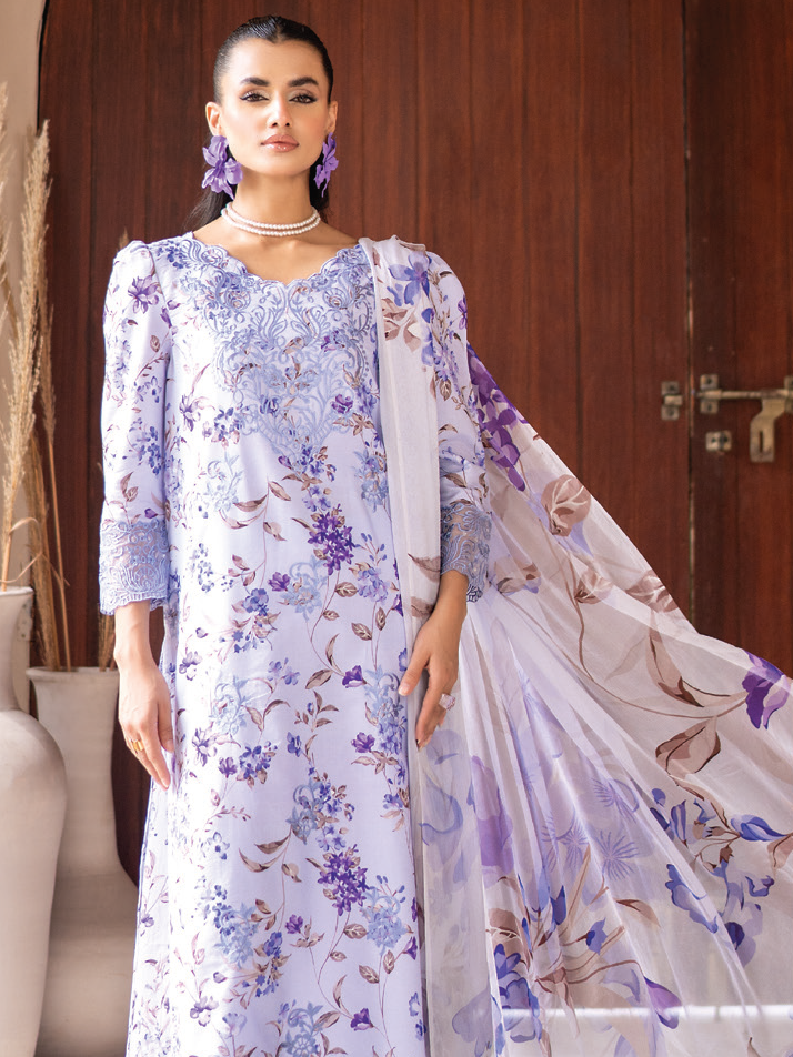 Janvi by Sanam Saeed Embroidered Lawn Unstitched 3Pc Suit D-03