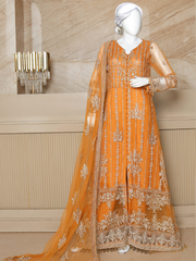 Malika Shahnaz Festive Vol-02 Unstitched Net 3 Piece Suit Design-03
