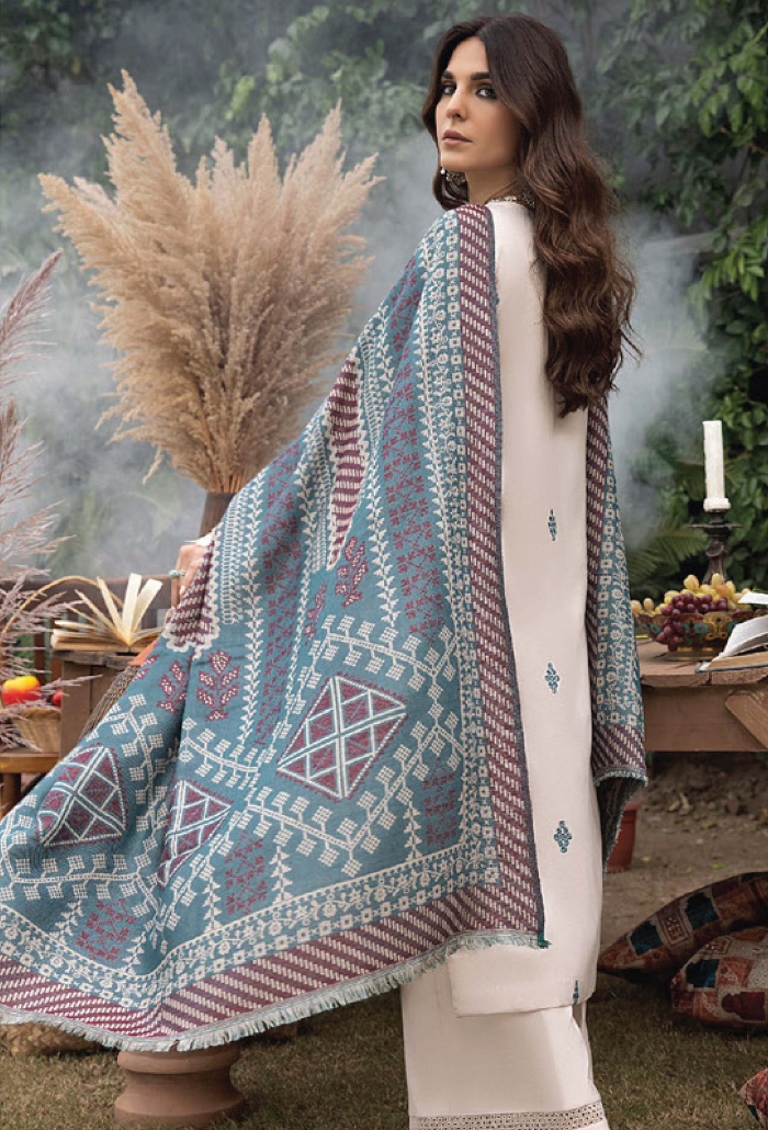 Denara by Humdum Embroidered Wool Unstitched 3Pc Suit D-04