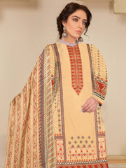 Rashk e Qamar Digital Printed Linen Unstitched 3Pc Suit D-04