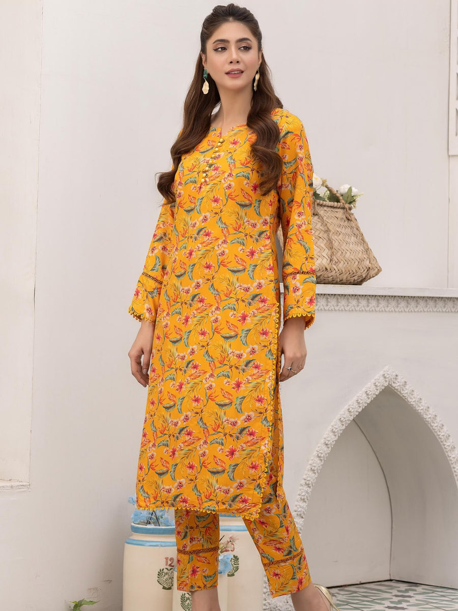 Pehli Nazar by Manizay Printed Viscose Unstitched 2 Piece Suit D-04