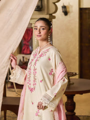 Raha by RajBari Premium Summer Embroidered Lawn Unstitched 3Pc Suit D-04
