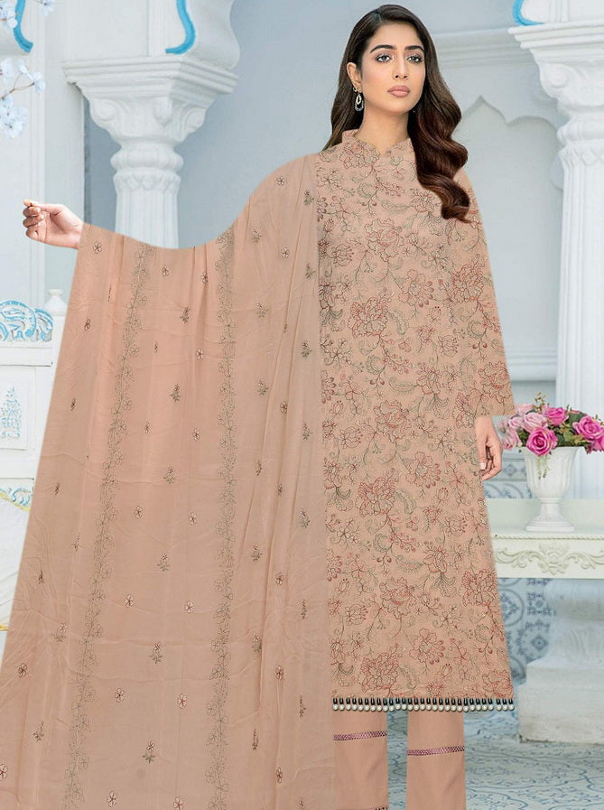 Ayla Zahra Allover Embroidered Swiss Unstitched 3Pc Suit D-04
