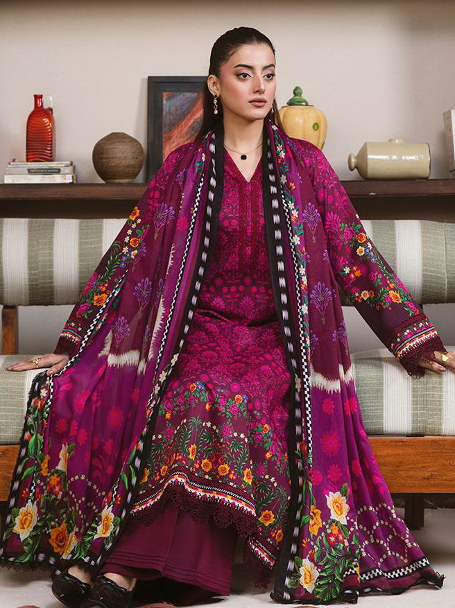 Raha by RajBari Summer Prints Exclusive Lawn Unstitched 3Pc Suit D-04