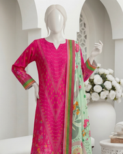 Ittehad Essential Vol-03 Unstitched Printed Lawn 3Pc Suit D-04