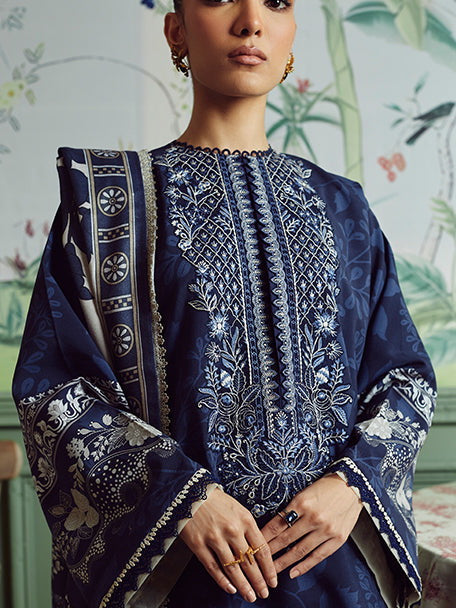 Bellini by Seran Embroidered Viscose Unstitched 3Pc Suit D-04 ADELINE
