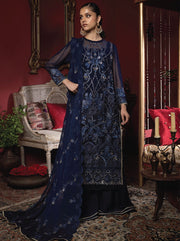 Heer by Humdum Embroidered Chiffon Unstitched 3PC Suit HR-04
