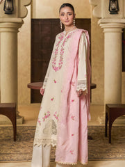 Raha by RajBari Premium Summer Embroidered Lawn Unstitched 3Pc Suit D-04